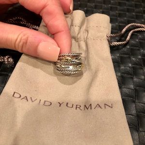 David Yurman Double X Crossover Ring Size 5.5